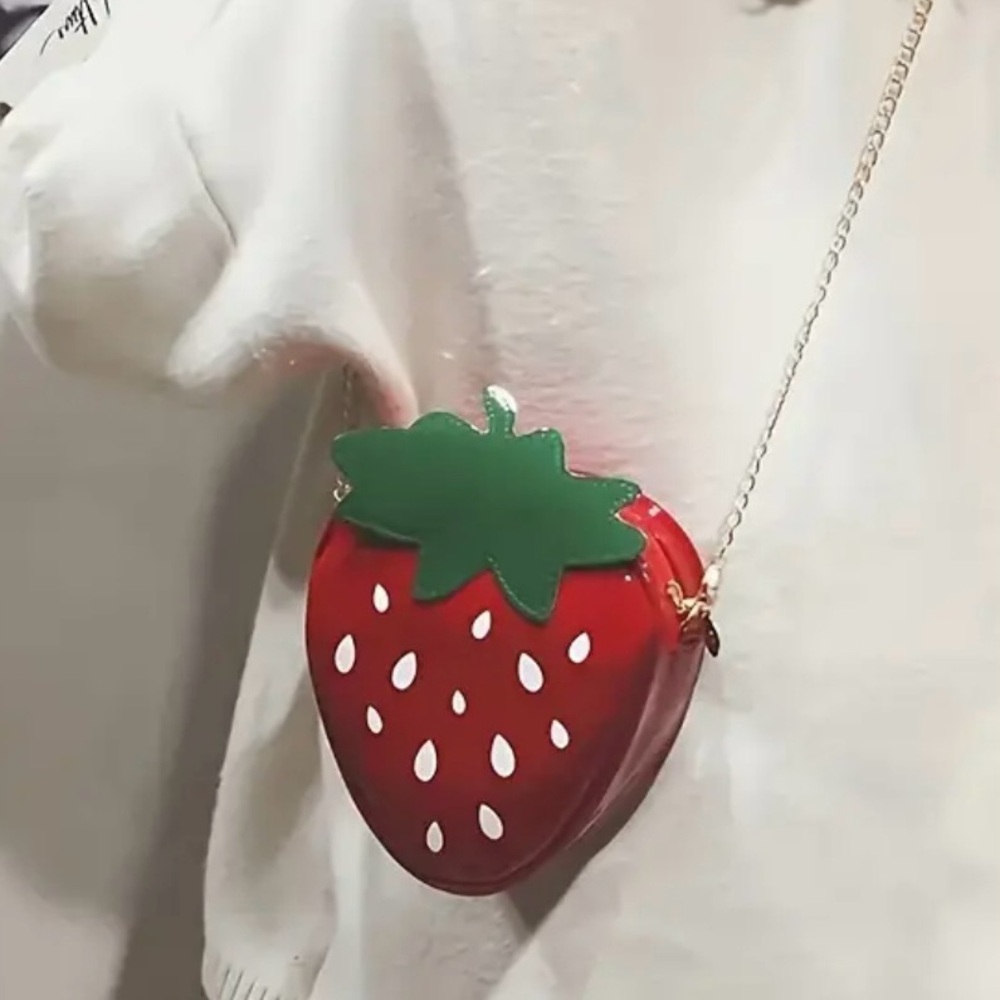 Sweet Mini Strawberry Crossbody Purse Bag - Picture 2 of 8